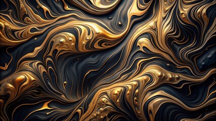 Abstract dark and gold marble texture with fluid metallic designs, perfect for luxurious concepts , marble, texture, background