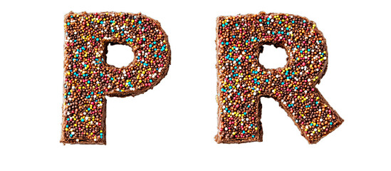 Chocolate Letters P and R