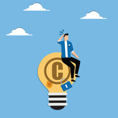 Businessman thinking about the idea