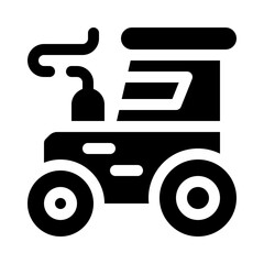 Farming Tractor glyph icon