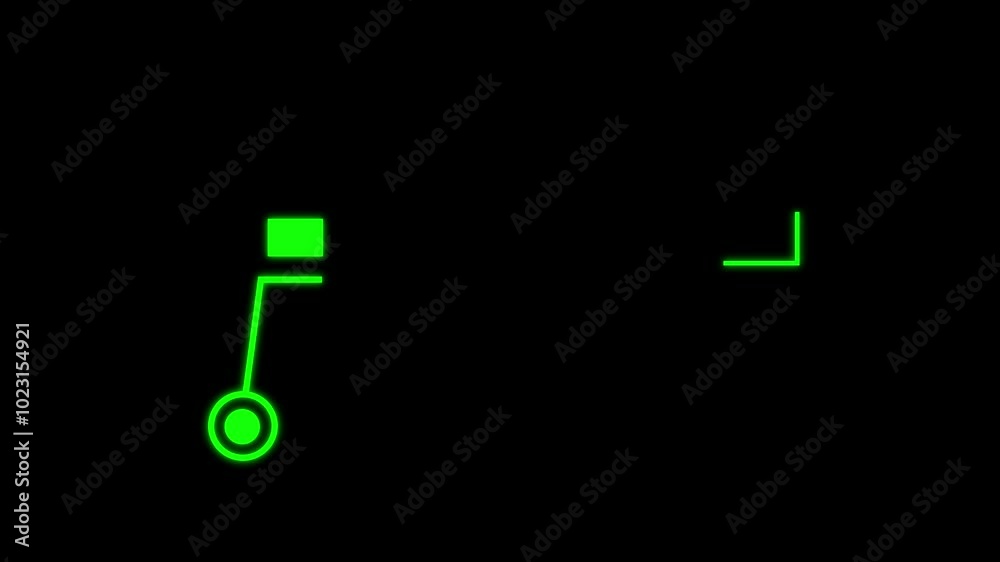 Poster callous rectangle. a green callous rectangle animates text within futuristic hud elements on a black