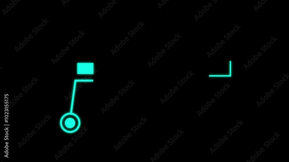 Poster callous rectangle. a callous rectangle animates text within futuristic hud elements on a black backg