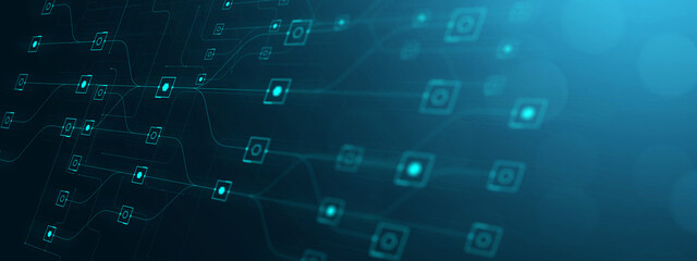 Business technology Digital cyberspace concept, innovation thinking brainstorming idea, flow chart...