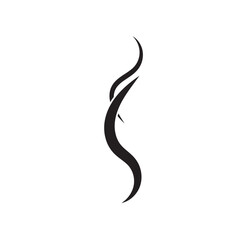 Smoke steam icon logo illustration isolated on white background Aroma vaporize icons. Smells vector line icon hot aroma stink or cooking steam symbols smelling or vapor