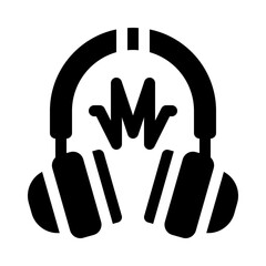 Headphones glyph icon