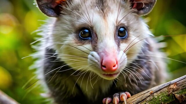 Close-up of Adorable Possum in Nature &ndash; Perfect for Wildlife Blogs and Educational Websites