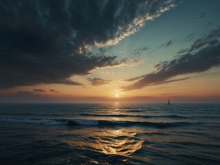 Obraz premium sunset over the sea