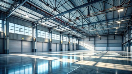 Contemporary industrial interior with geometric shadows, industrial, modern, light, background, sunlight, shadows