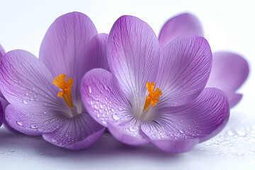 Fototapeta premium a group of purple flowers 