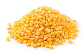 Uncooked corn grains plant food pill.