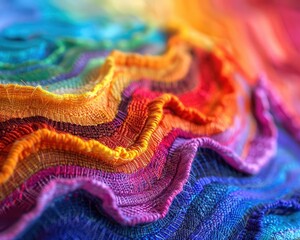 Handmade Textile Arts, vibrant colors, closeup, creative process, photography
