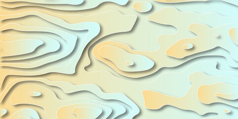 abstract pastel gradient wave Papercut style background. Abstract vector seamless pattern with shadows Beautiful abstract vector. 