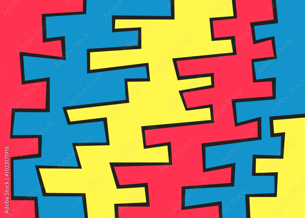 Aufkleber abstract background with irregular gradient lines pattern. abstract colorful square pattern