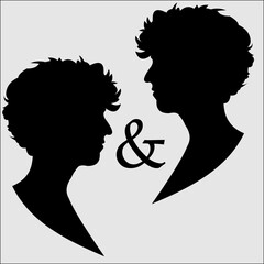 Image of a man's silhouette on a white background