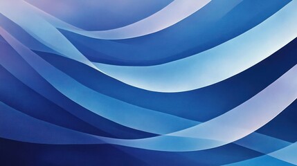 Fototapeta premium Abstract waves in blue tones create a soothing, modern visual effect.