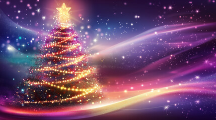 
Cheerfully designed christmas tree greeting card for holiday celebrations