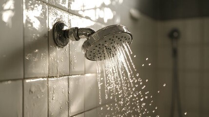 shower in the bathroom