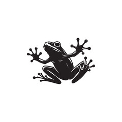 Frog Silhouette for Badges, Logos, and Mascots.