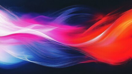 Fototapeta premium Abstract waves of color in vibrant hues creating a dynamic visual flow.