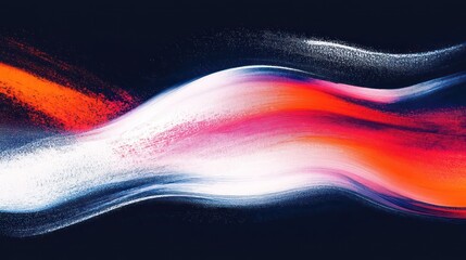 Abstract wave design with vibrant colors on a dark background, suggesting movement and energy.