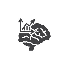 Graph and a brain vector icon