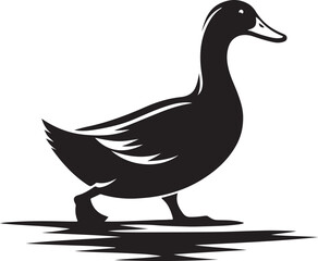 Flat Duck Icon in Vector Format - Graphic Design Illustration.