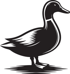 Flat Duck Icon in Vector Format - Graphic Design Illustration.