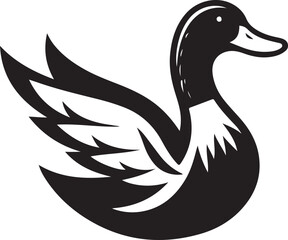 Obraz premium Duck Icon - Simple Flat Design Vector Graphic.