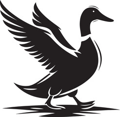 Duck Icon - Flat Vector Graphic Illustration.