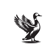 Duck Icon - Flat Vector Graphic Illustration.