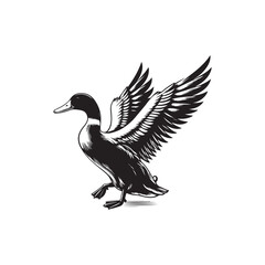 Flat Duck Icon Graphic - Vector Illustration Design.