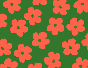 Modern Floral Hand Drawn Wallpaper