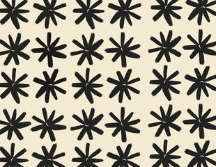 Modern Floral Hand Drawn Wallpaper