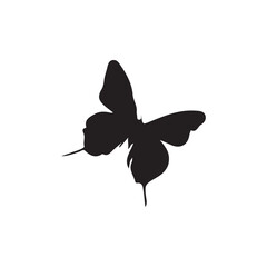 Isolated Monarch Butterfly Silhouettes - Vector Illustration.