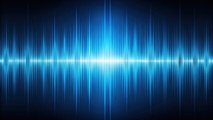 Blue audio waveform background with waves and peaks , sound, music, technology, digital, abstract, frequency, pattern