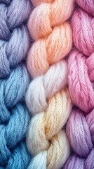colorful wool knitting  close-up