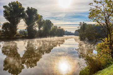 Early morning at Regnitz river, Bamberg