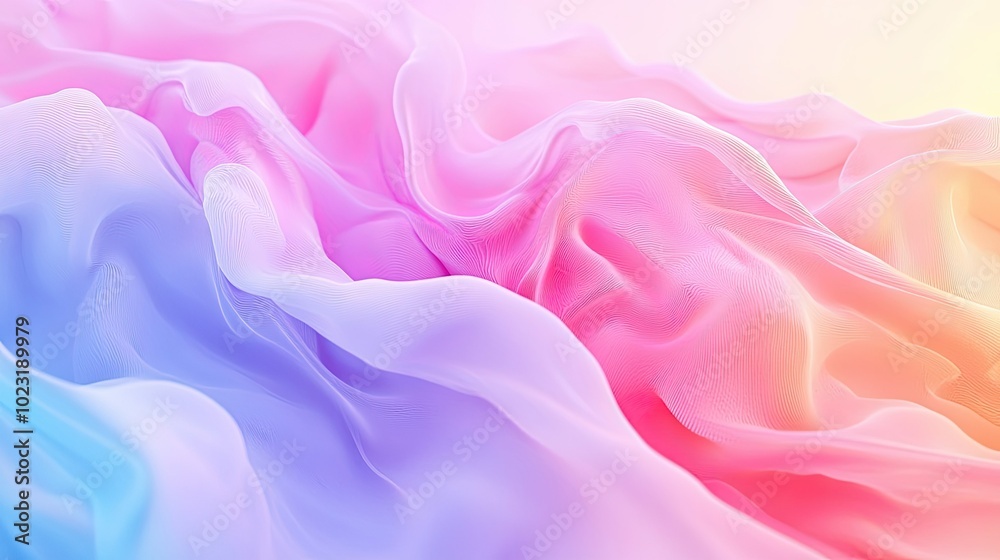 Poster a gradient abstract background with smooth transitions between soft pastel colors, creating a calm a