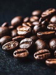 Fototapeta premium Organic Coffee Beans, Freshly Roasted