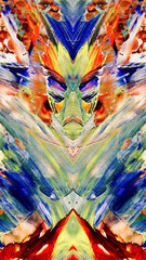 Abstract background wallpaper. Ethnic pattern. Mixtures of oil paint. Trendy hand painting canvas. Wall decor and Wall art prints Idea. 3D Texture. Art object