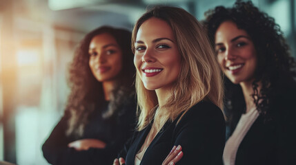 Obraz premium Women's Entrepreneurship Day. a business woman. the girl works in the office