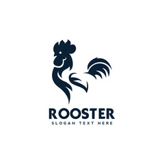 abstract rooster logo design. rooster logo icon template animal