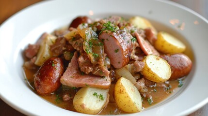 Delicious Choucroute Garnie with Sliced Potatoes