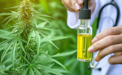 Fototapeta premium How CBD Oil is Transforming Health: Pain Relief, Anxiety Management, and Holistic Wellness