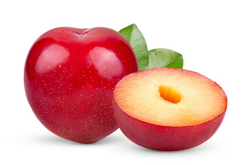 cherry plums isolated on transparent png
