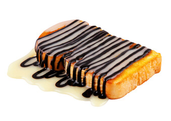 toast slice of bread with Double Chocolate milk