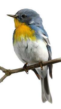 Close-up view of a tropical parula bird generated with AI