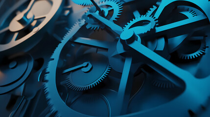 clock gear background and abstract . 3d, rendering, illustration
