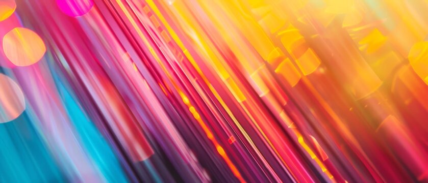 A vibrant mix of colorful streaks and light flares, capturing the dynamic energy and excitement of a lively celebration.