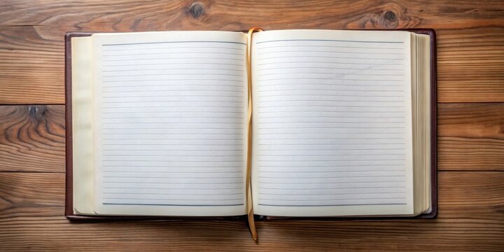 Clean open diary page ready for personal thoughts and reflections, journal, blank, paper, notebook, writing, open, clean